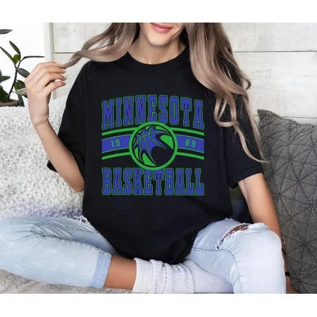 Vintage Minnesota Timberwolve T Shirt Minnesota Timberwolve Timberwolves Sweater Timberwolves TShirt Vintage Basketball Fan | Walmart (US)