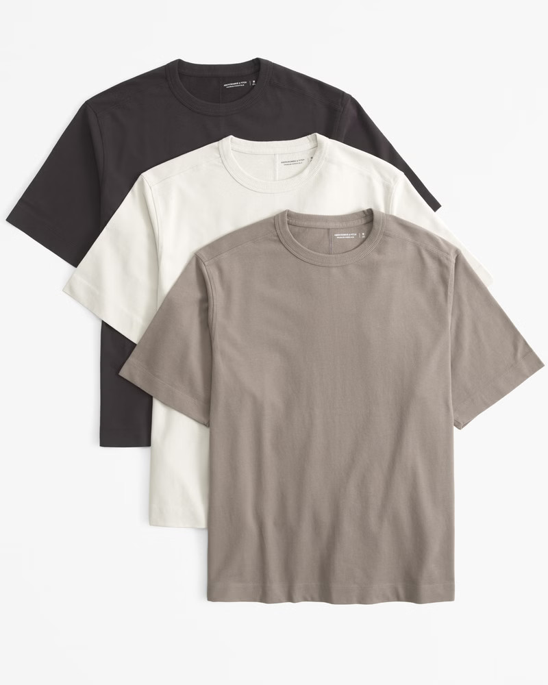 Men's 3-Pack Premium Heavyweight Tees | Men's Tops | Abercrombie.com | Abercrombie & Fitch (US)