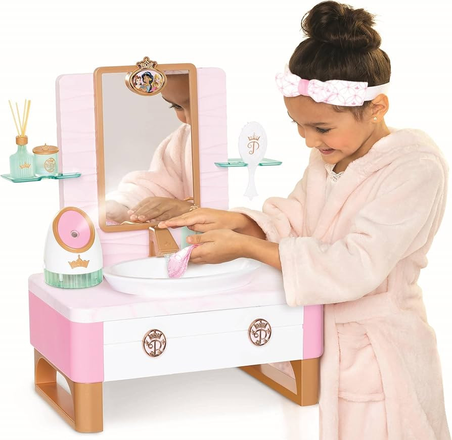 Disney Princess Style Collection Girls Deluxe Day Spa with Realistic Steamer, Play Skincare Essen... | Amazon (US)
