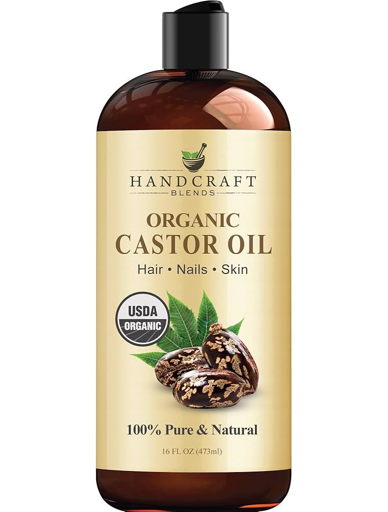 Handcraft Blends Organic Castor Oil - 16 Fl Oz - 100% Pure and Natural - Premium Grade Carrier Oi... | Amazon (US)