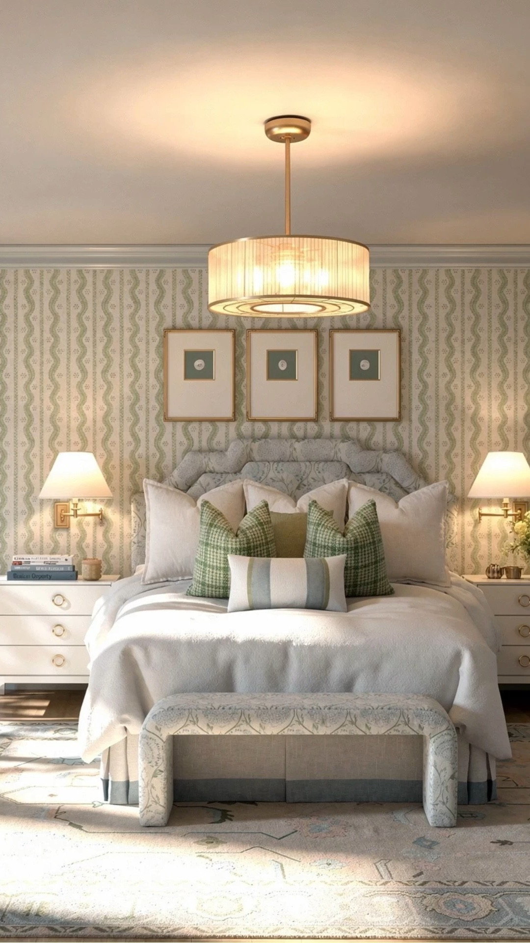 Obsessed with this green and blue primary bedroom design with pattern play! 

#LTKSaleAlert #LTKdayinmylife #LTKHome