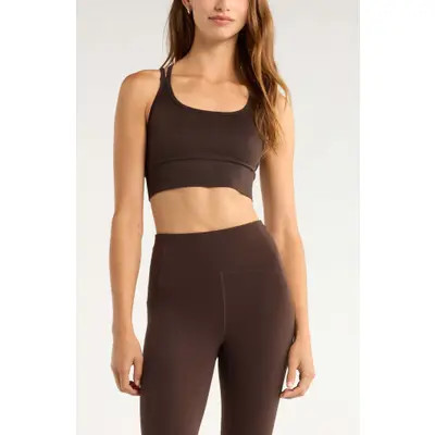Zella Seamless Strappy Sports Bra in Pink Snow at Nordstrom, Size X-Large | Nordstrom