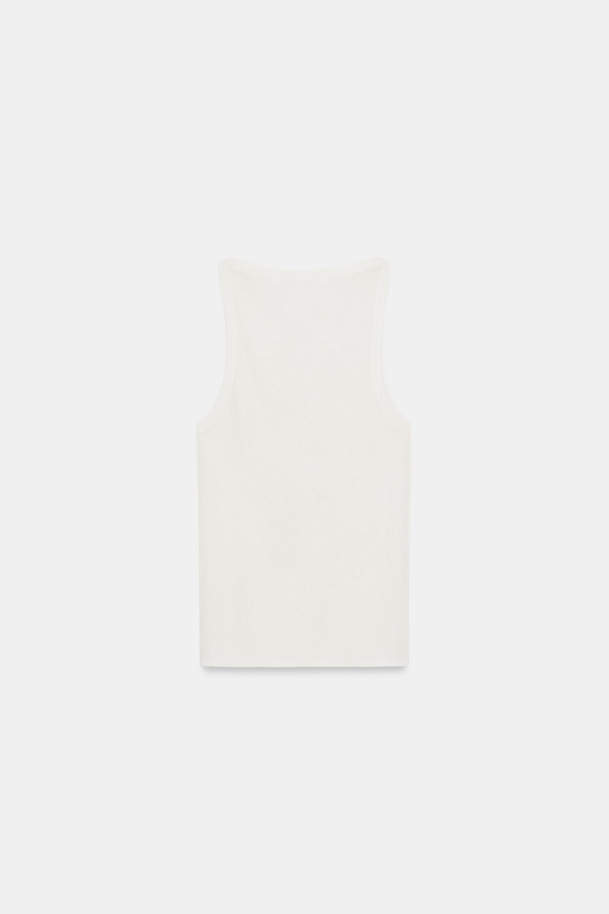 Model height: 173 cmFine-knit top with a round neckline and sleeveless design. | Zara UK