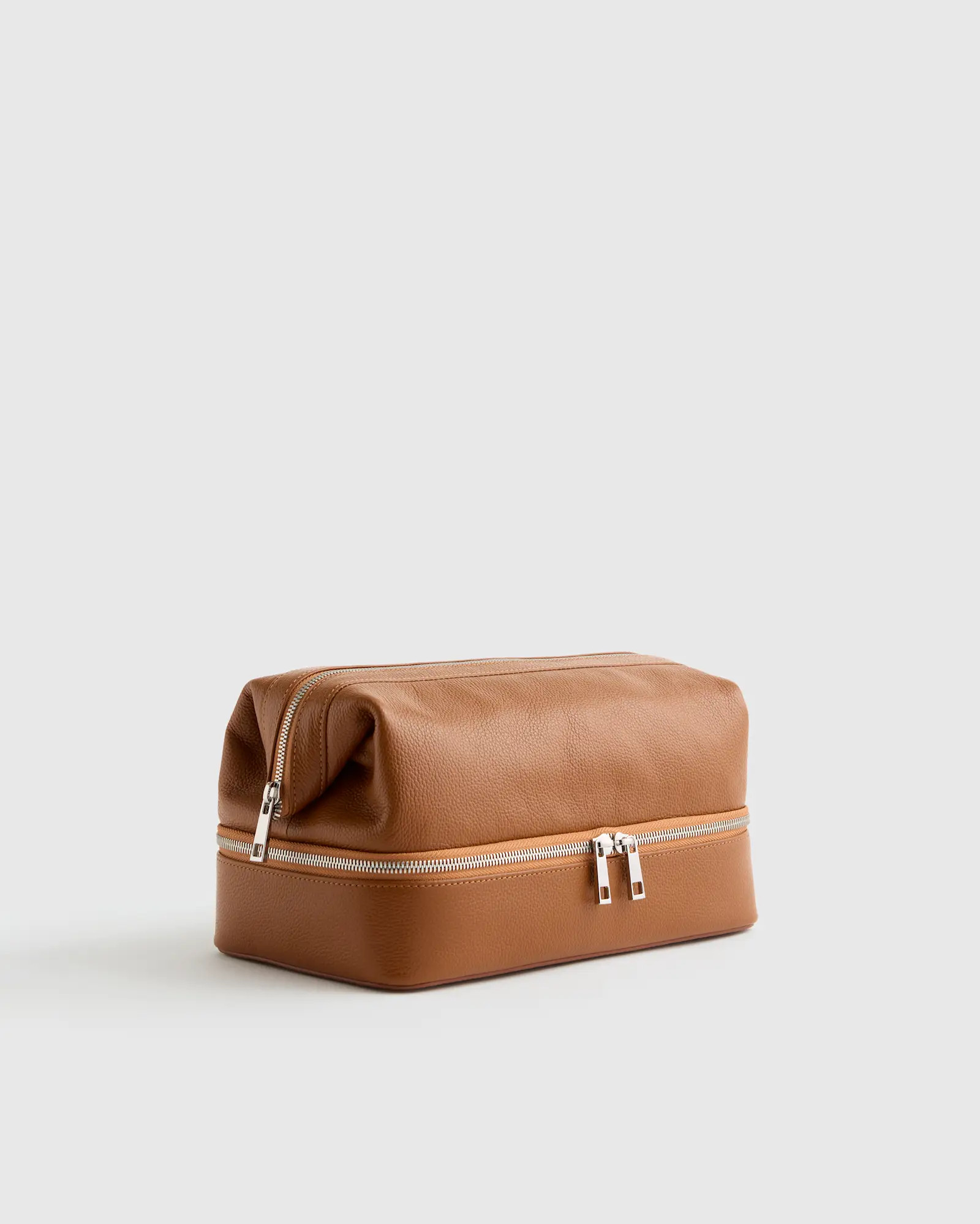 Italian Leather Dual Compartment Toiletry Bag | Quince
