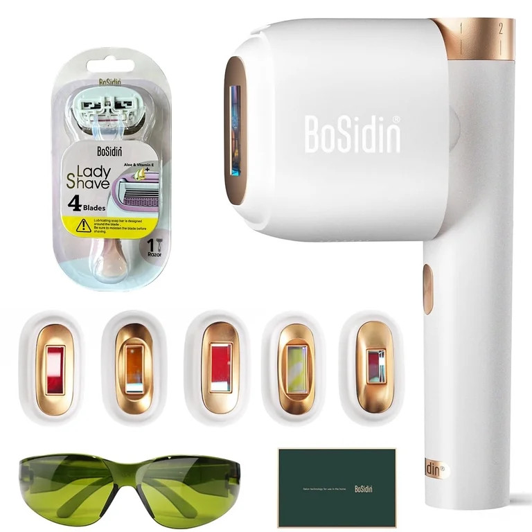 BoSidin IPL Laser Permanent Cooling-Care Hair Removal Device Unlimited Flashes Epilator | Walmart (US)