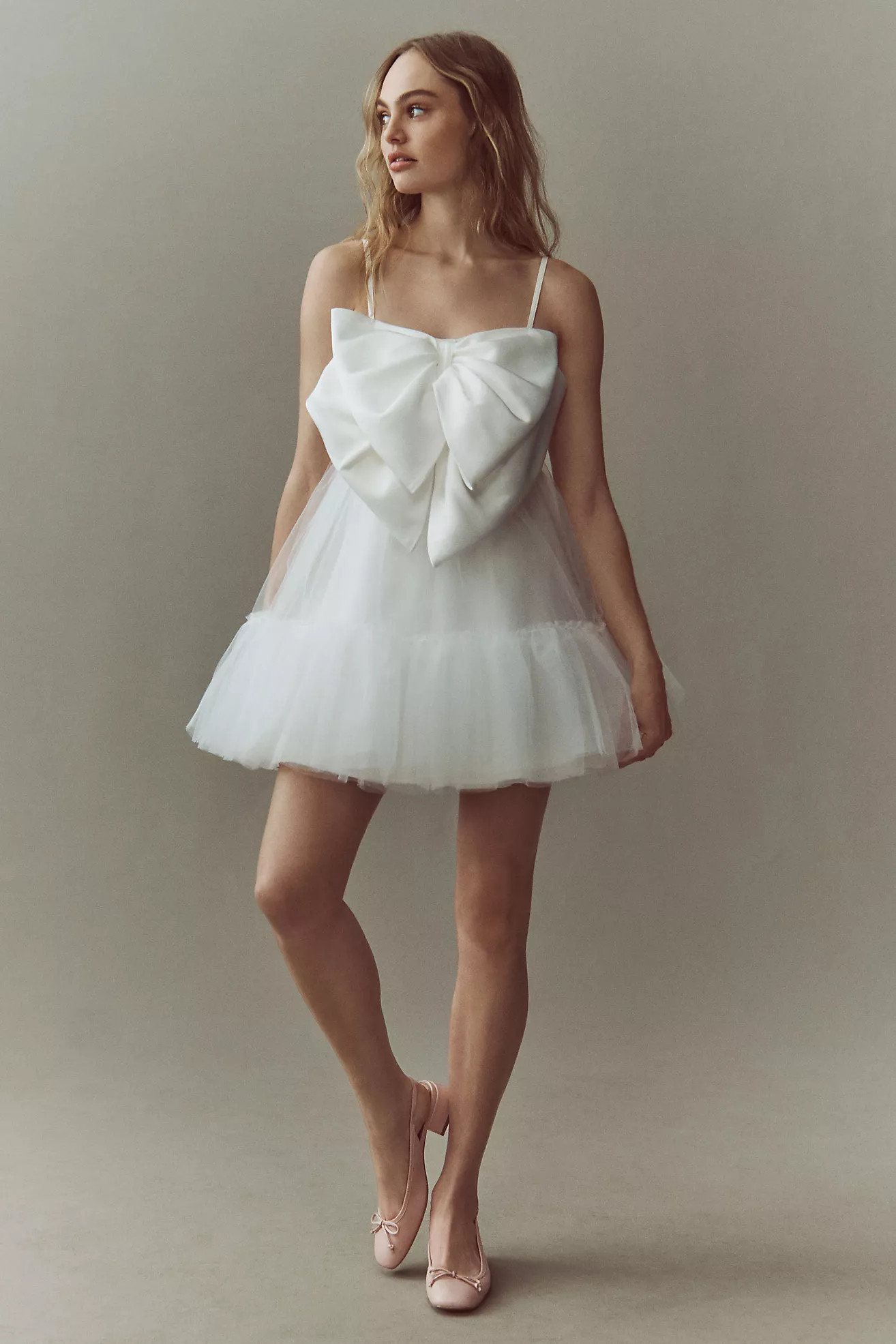 Hutch Dramatic Bow Tulle Mini Dress | Anthropologie (US)