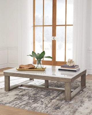 Loyaska Coffee Table, Brown/Ivory | Ashley