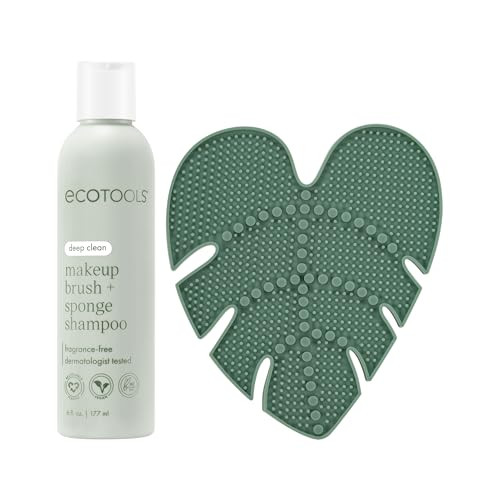EcoTools Makeup Brush Cleanser + Silicone Cleansing Pad Bundle, Deep Cleaning Shampoo for Makeup Sponges & Brushes, Brush Cleaner Pad, Vegan & Cruelty-Free, Gentle Formula | Amazon (US)