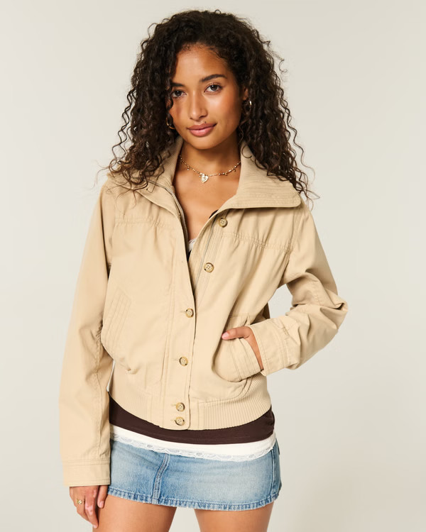 Women's Bomber Jacket | Women's Jackets & Coats | HollisterCo.com | Hollister (US)