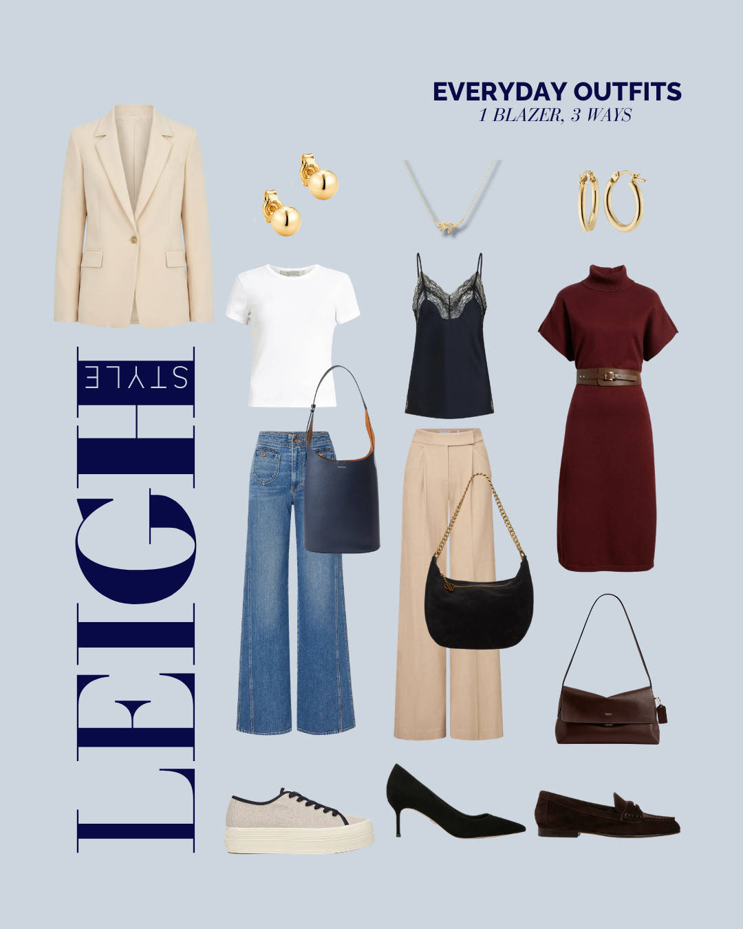 One cream blazer, three versatile ways—effortlessly style it from casual chic to elevated night out. 

#EverydayOutfits #1Blazer3Ways #CapsuleWardrobe #StyleInspo #WorkwearStyle #LeighStyle #OutfitIdeas 

 #LTKdayinmylife #LTKootd #LTKBeauty