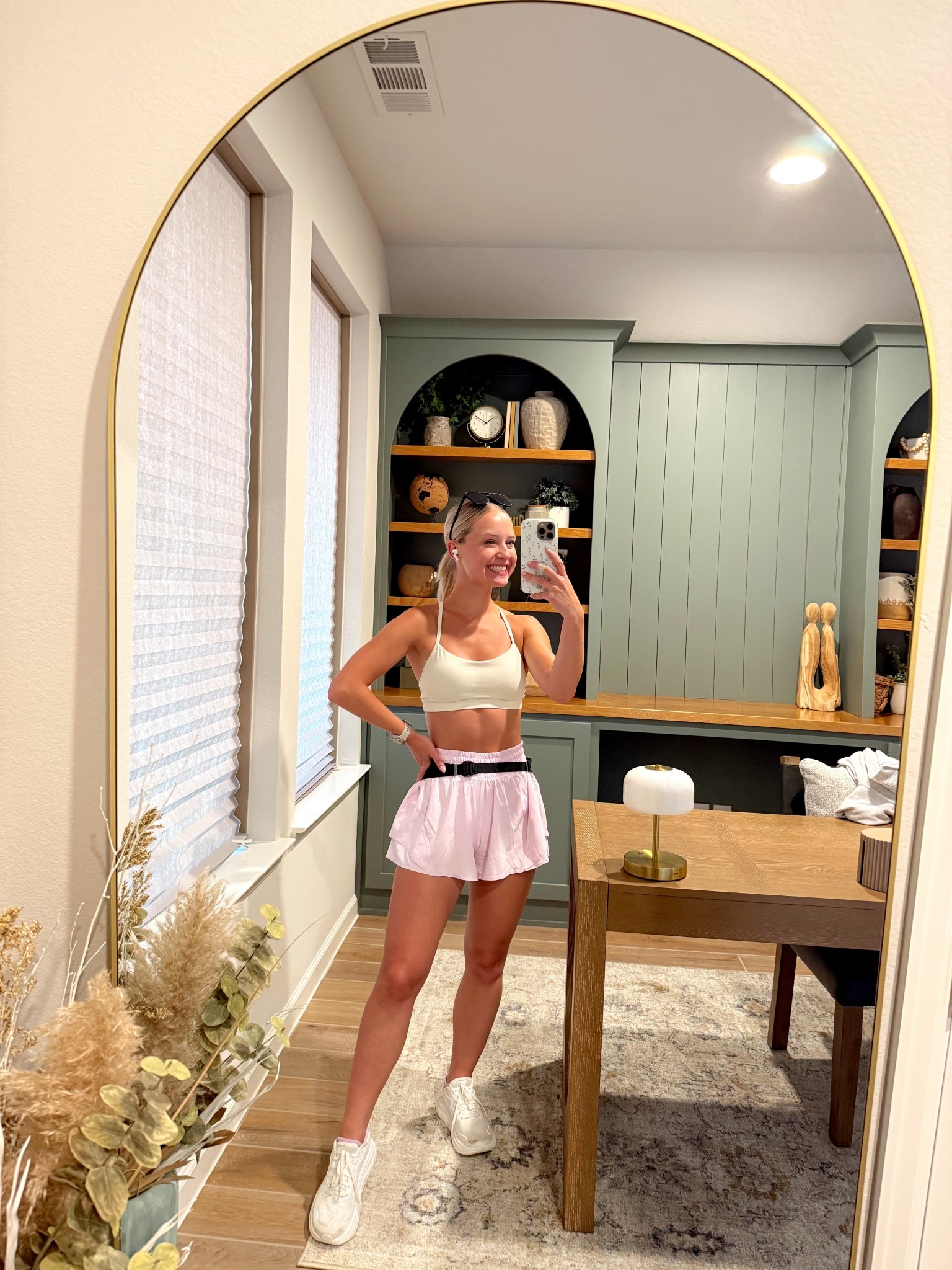 Wearing xs bra and xs shorts