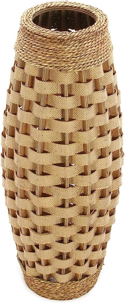 Hosley's 24" High Wood and Grass Floor Vase. Ideal Gift for Weddings, Home Decor, Long Dried Flor... | Amazon (US)