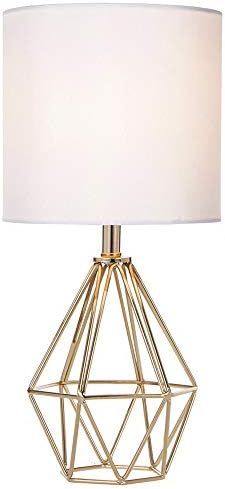 COTULIN Gold Modern Hollow Out Base Living Room Bedroom Small Table Lamp,Bedside Lamp with Metal Bas | Amazon (US)