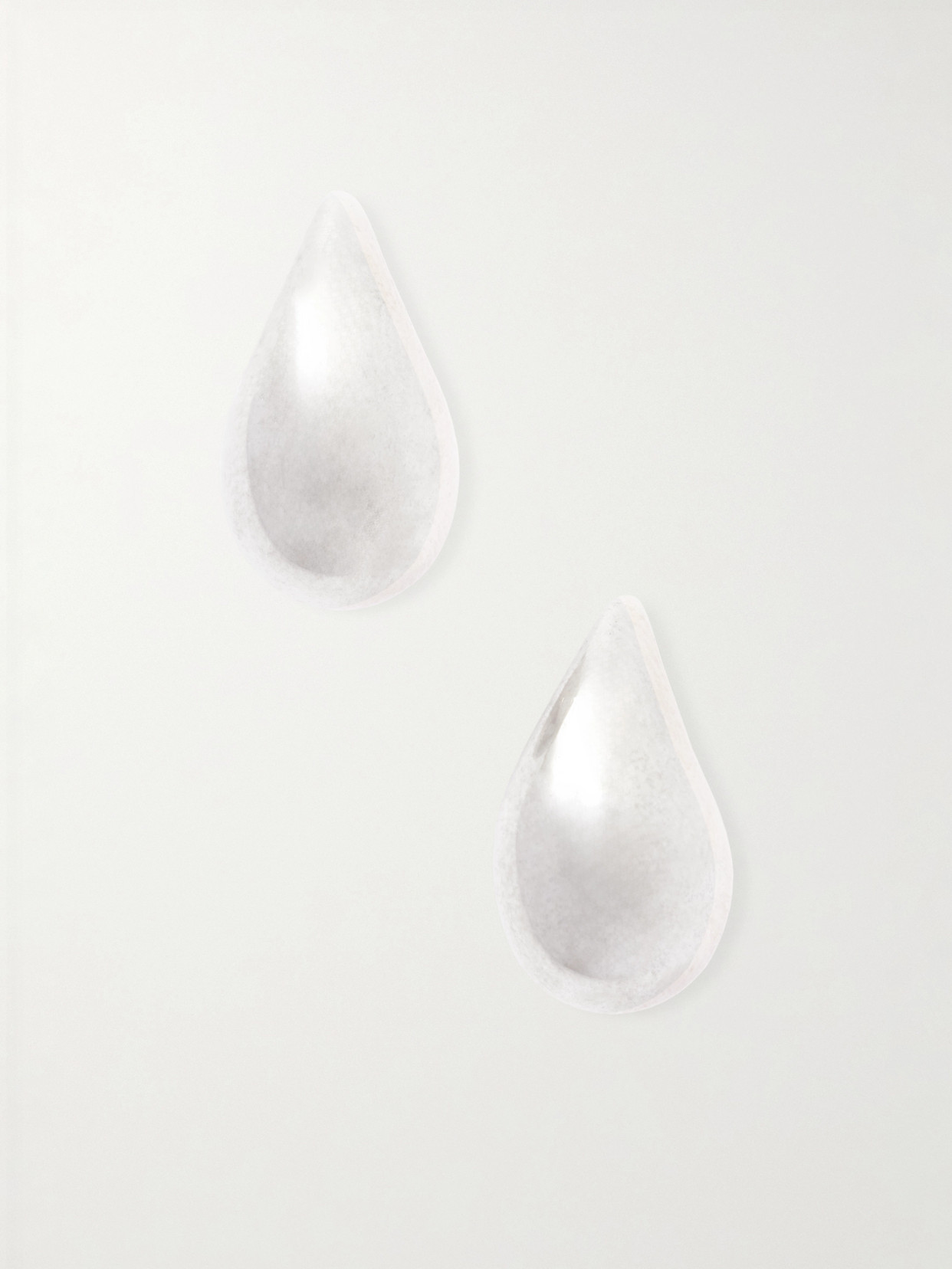 Bottega Veneta - Small Drop Silver Earrings - One size | NET-A-PORTER (US)