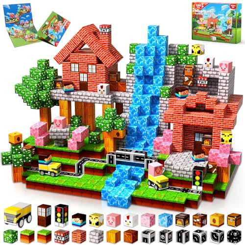 100PCS Magnetic Blocks - Magnetic Blocks for Kids Ages 3 4 5 6 7 8, Stacking Magnets for Kid, Magnetic Building Block for Kids Ages 4-8, Birthday Gifts for 3-10 Year Old Boys Girls, STEM Learning Toy | Amazon (US)