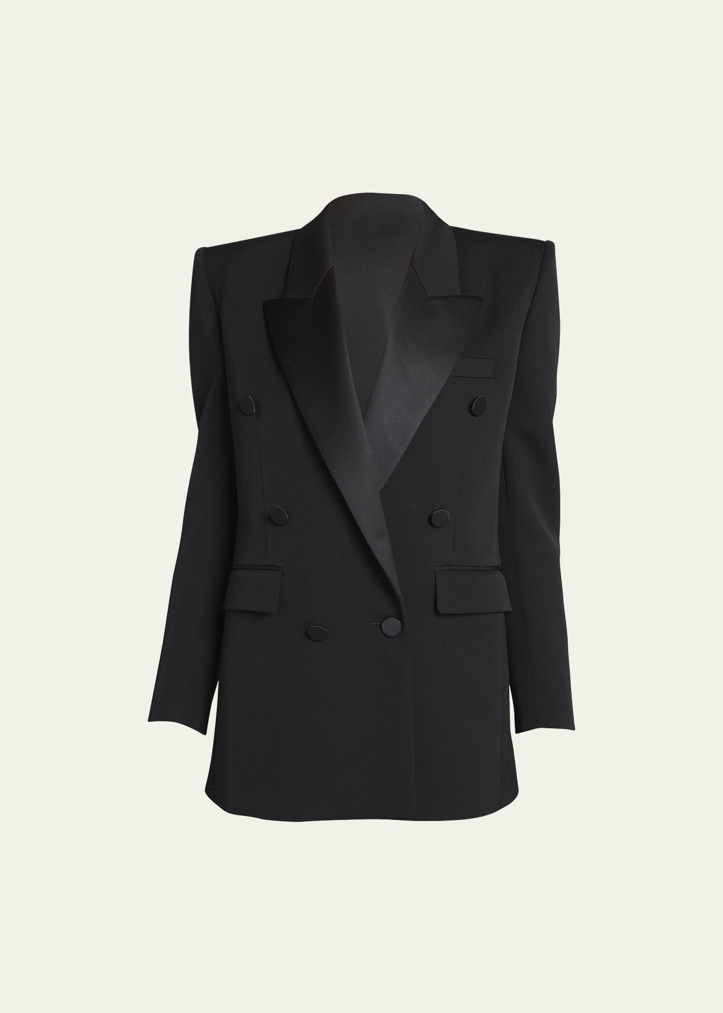 Saint Laurent Silk Lapel Blazer Jacket | Bergdorf Goodman