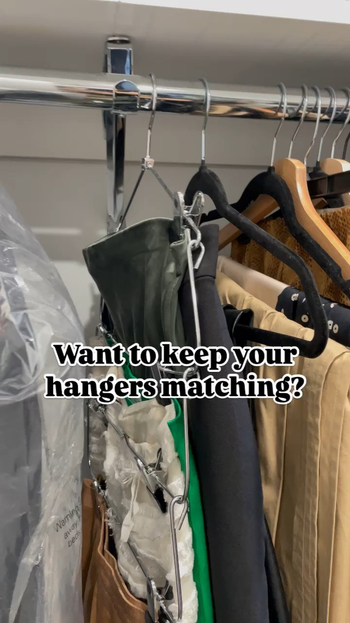 Often times in our client’s homes they have multiple different types of hangers, a couple of them being velvet hangers and clip hangers for pants/shorts/skirts. 

A great option for people who want matching hangers is to get these velvet clips to match the velvet hangers they already own. Not only is it much cheaper than buying all new velvet hangers that already have clips on them, it’s more functional! Now if our client ever needs to they can easily take off the clips and have normal hangers again!

#LTKHome #LTKFindsUnder50 #LTKStyleTip