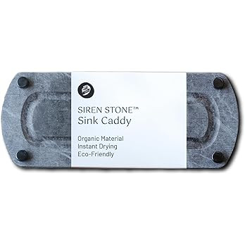 Premium Sink Caddy – Water-Absorbing Diatomaceous Earth Tray for Sink, Elevated Stainless Steel... | Amazon (US)