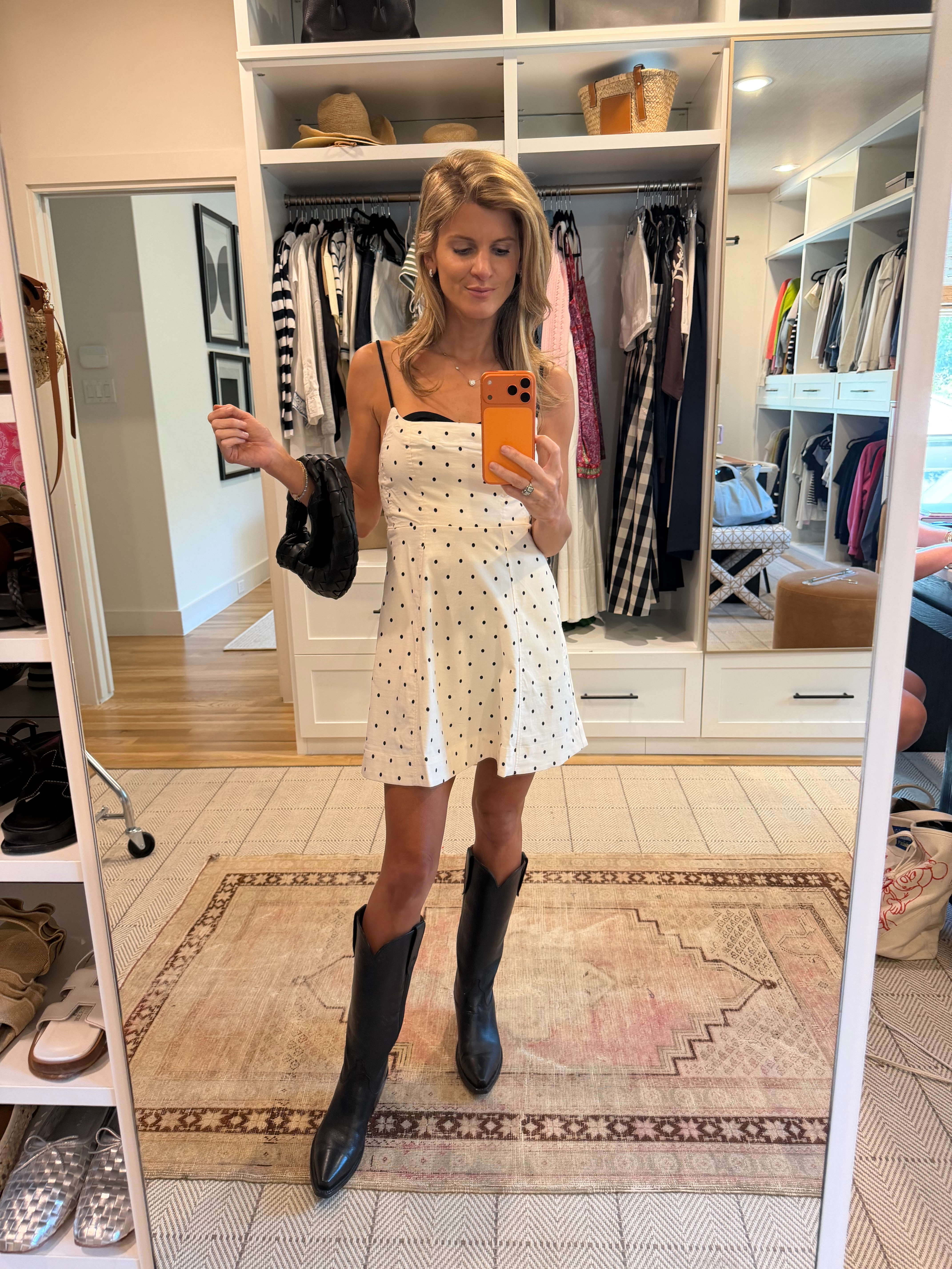 Anthropologie mini polka dot sweetheart neckline dress! 

 