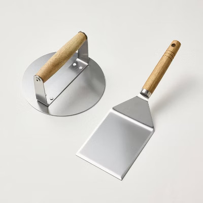 2pc Burger Press & Spatula Grill Tool Set - Hearth & Hand™ with Magnolia | Target
