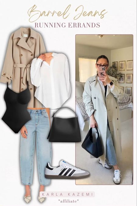 Classic and chic spring outfit inspo! 
Here’s a way you could style your barrel jeans for the spring🙌

Perfect outfit for my midsize girlies too! Layering pieces for spring weather and flattering❤️ I love pairing it with the samabas for a more casual practical look. 

Great for running errands👏🏼💕



Spring outfit, spring outfit inspo, midsize spring outfit idea, barrel jeans, how to style barrel jeans, midsize outfit, casual chic outfit, affordable fashion, style basics.

#LTKmidsize #LTKstyletip #LTKfindsunder100