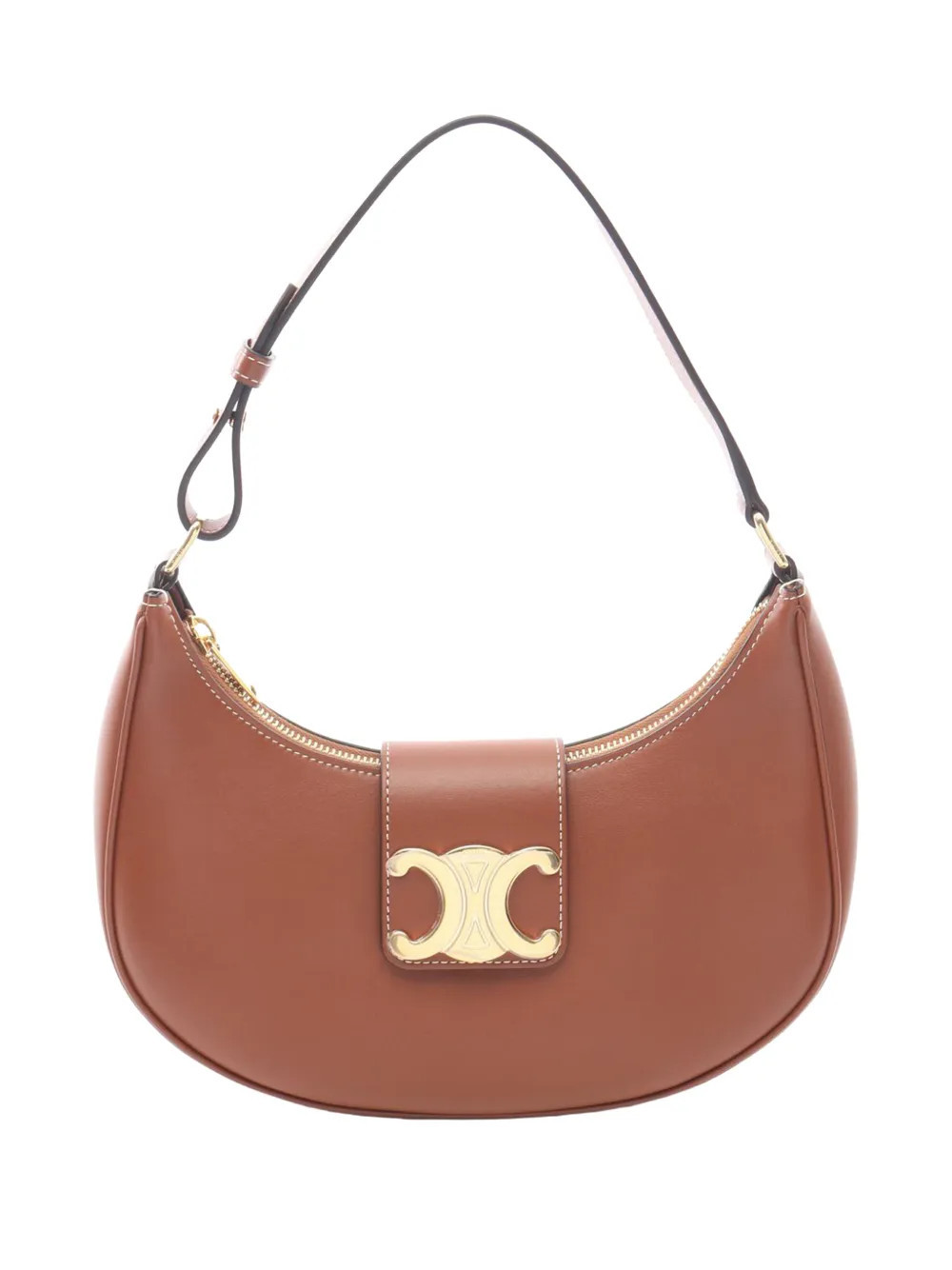Celine Pre-Owned 2000-2026 Medium Smooth Calfskin Triomphe Ava shoulder bag - Brown | Farfetch Global