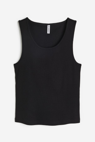 Ribbed Cotton Tank Top | H&M (US + CA)