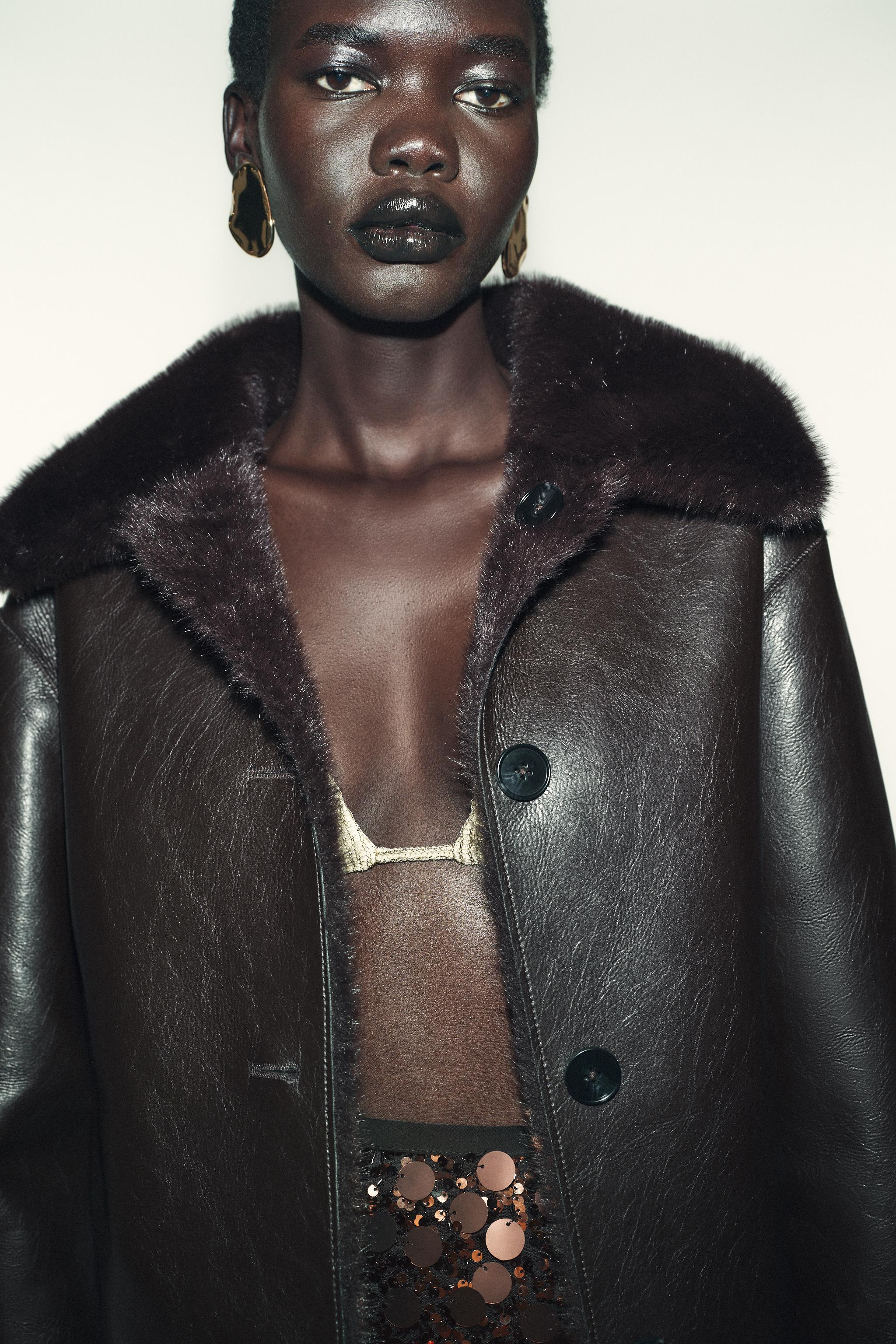 REVERSIBLE DOUBLE-FACED FAUX LEATHER JACKET | Zara UK