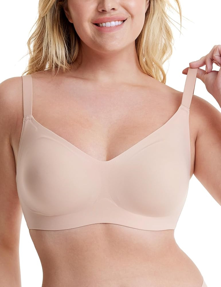 COMFELIE Wireless Bra Seamless Bra, Born for Her 2.0 Basic Buttery Smooth Lightly Lined Wireless ... | Amazon (US)