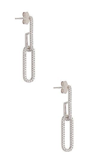 Staple Pave Earring in Silver | Revolve Clothing (Global)