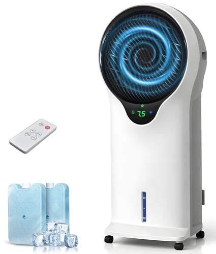 3-in-1 Evaporative Air Cooler - Portable Swamp Cooler Air Conditioner with 5.5L Water Tank & 2 Ic... | Amazon (US)