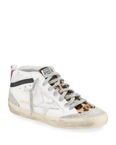Mid Star Leopard High-Top Sneakers | Neiman Marcus