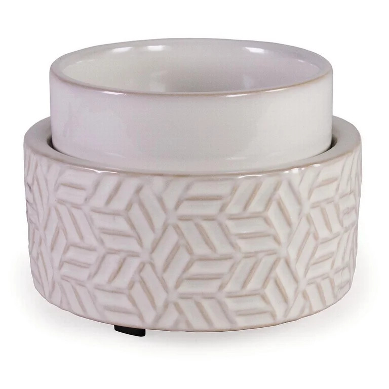 IllumiScents, 2-in-1 Fragrance Warmer, Embossed Geometric, Electric Wax Warmer for Scented Wax Me... | Walmart (US)
