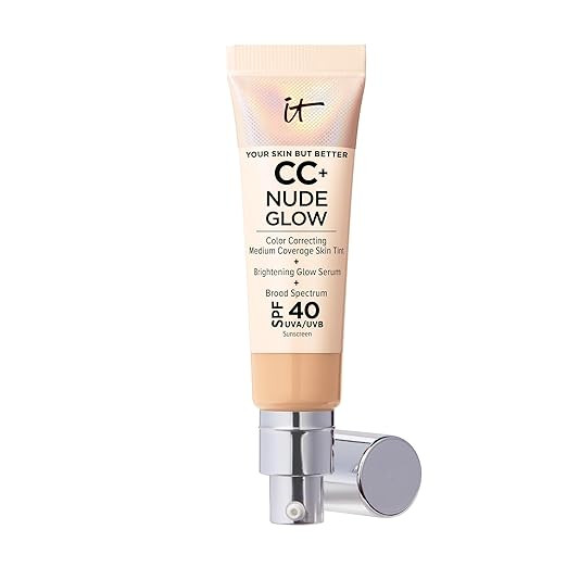 IT Cosmetics CC+ Nude Glow - Medium Coverage Foundation with SPF 40 & Brightening Glow Serum, Lig... | Amazon (US)