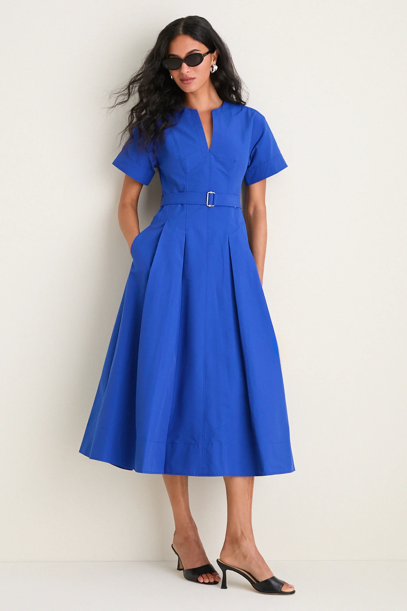 Blueberry Corinne Cotton Midi Dress | Tuckernuck (US)