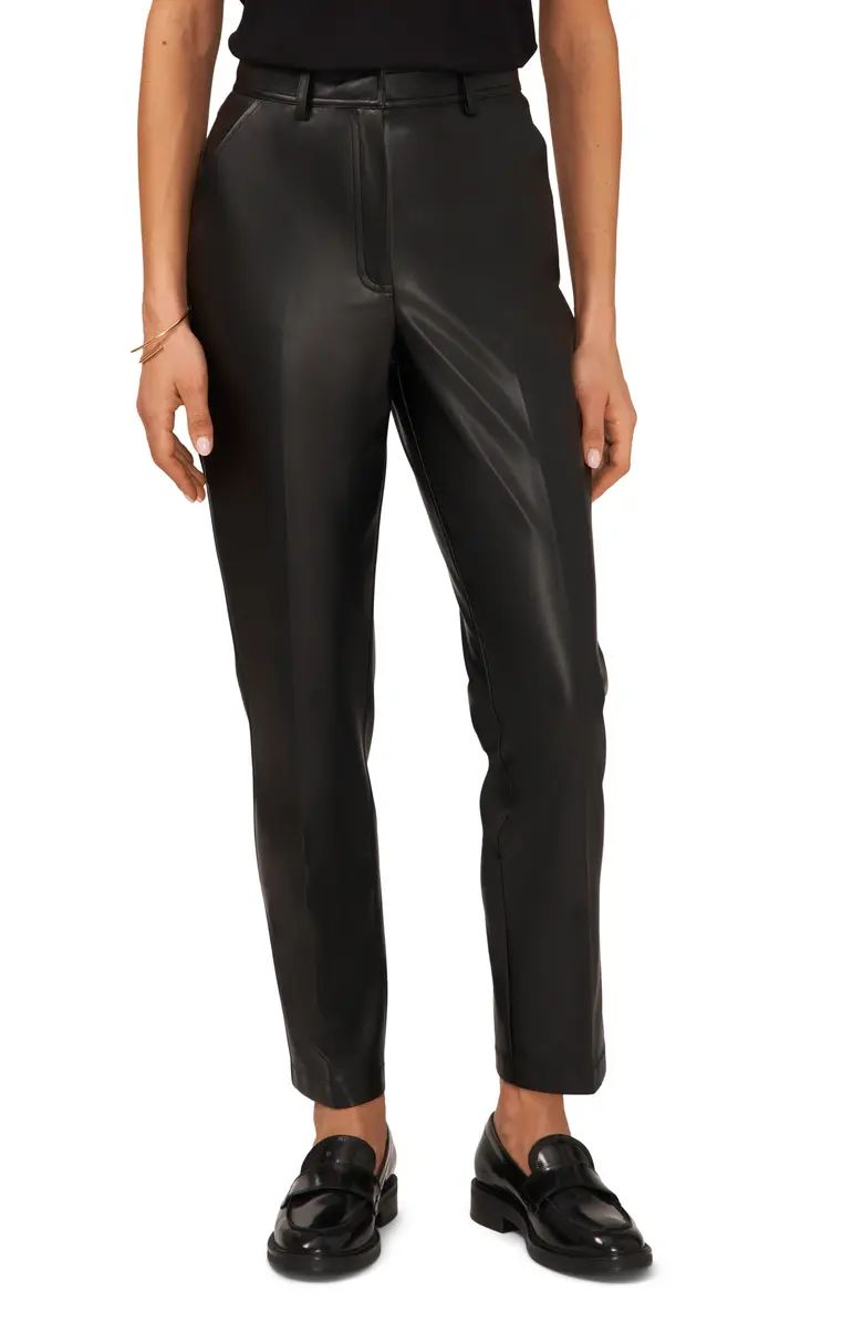 Straight Leg Faux Leather Trousers | Nordstrom