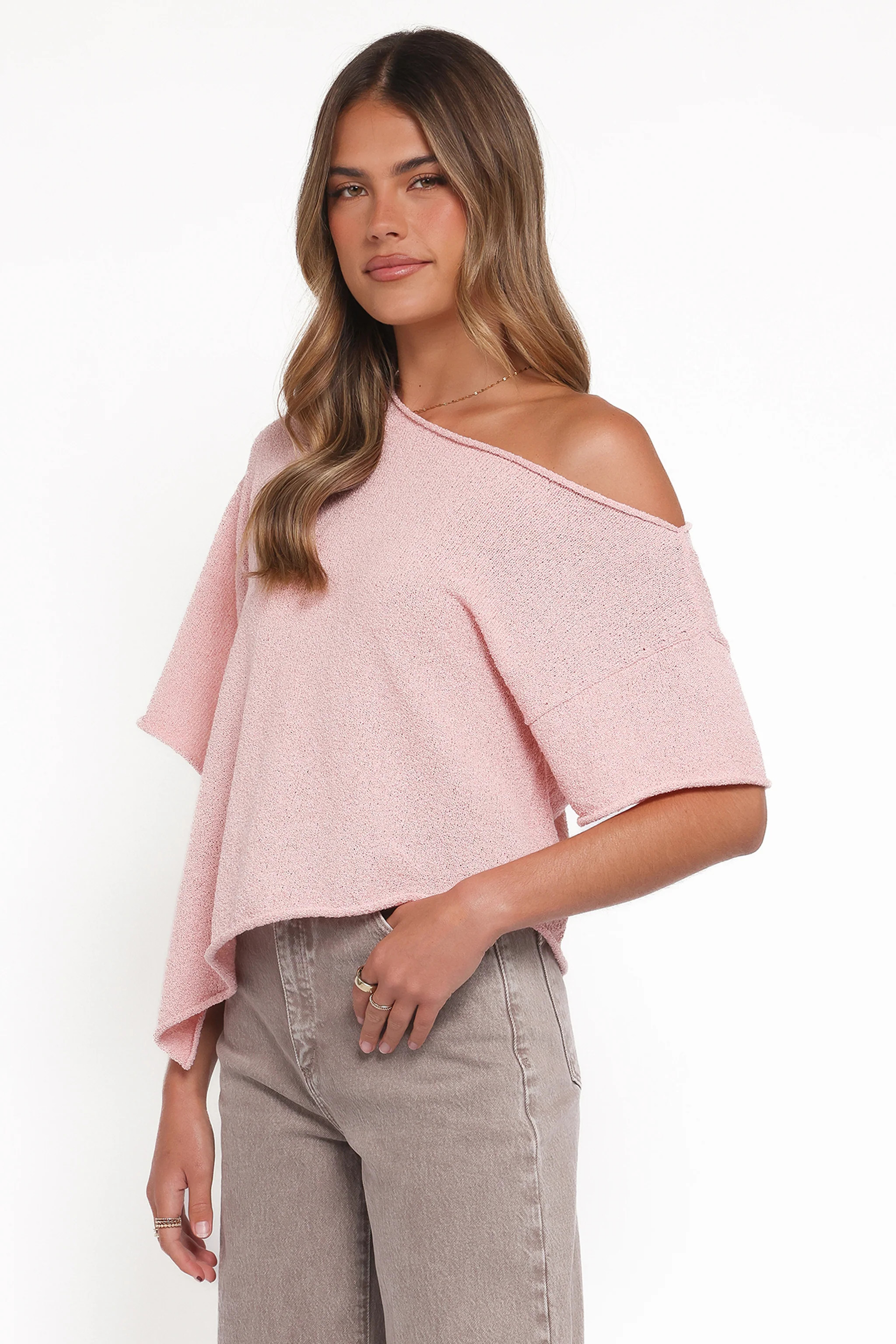 Ardena Boucle Knit Top - Pink | Petal & Pup (US)