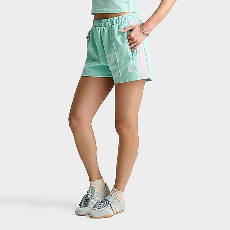 adidas Women's Originals Classic Shorts in Clear Mint/True Pink Size: Large | Finish Line (US)