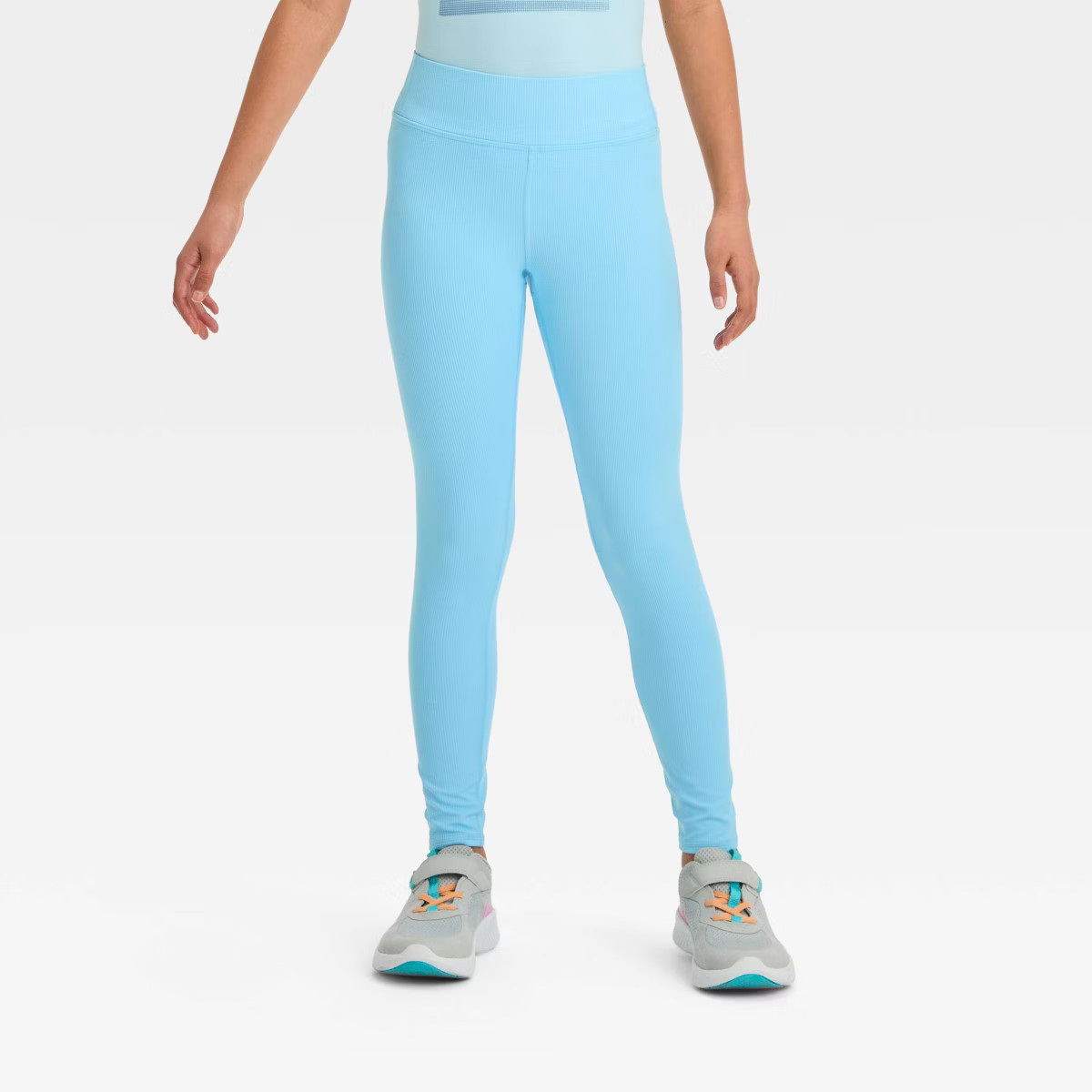 Girls' Mid-Rise Ribbed Leggings - All In Motion™ | Target