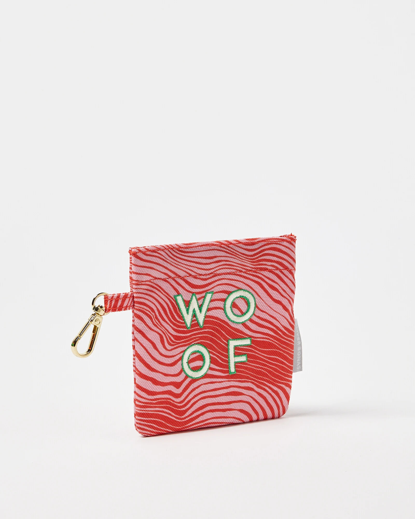 Wave Print Pink Woof Pet Treat Bag | Oliver Bonas | Oliver Bonas (Global)