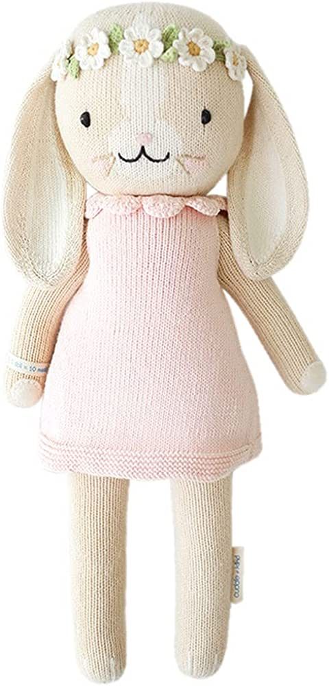cuddle + kind Hannah The Bunny Blush Little 13" Hand-Knit Doll – 1 Doll = 10 Meals, Fair Trade,... | Amazon (US)