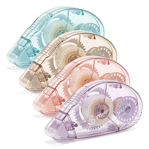 4 Pack Double Sided Tape Roller, Scrapbook Supplies, Glue Tape Roller for Crafts, Double-Sided Ad... | Amazon (US)