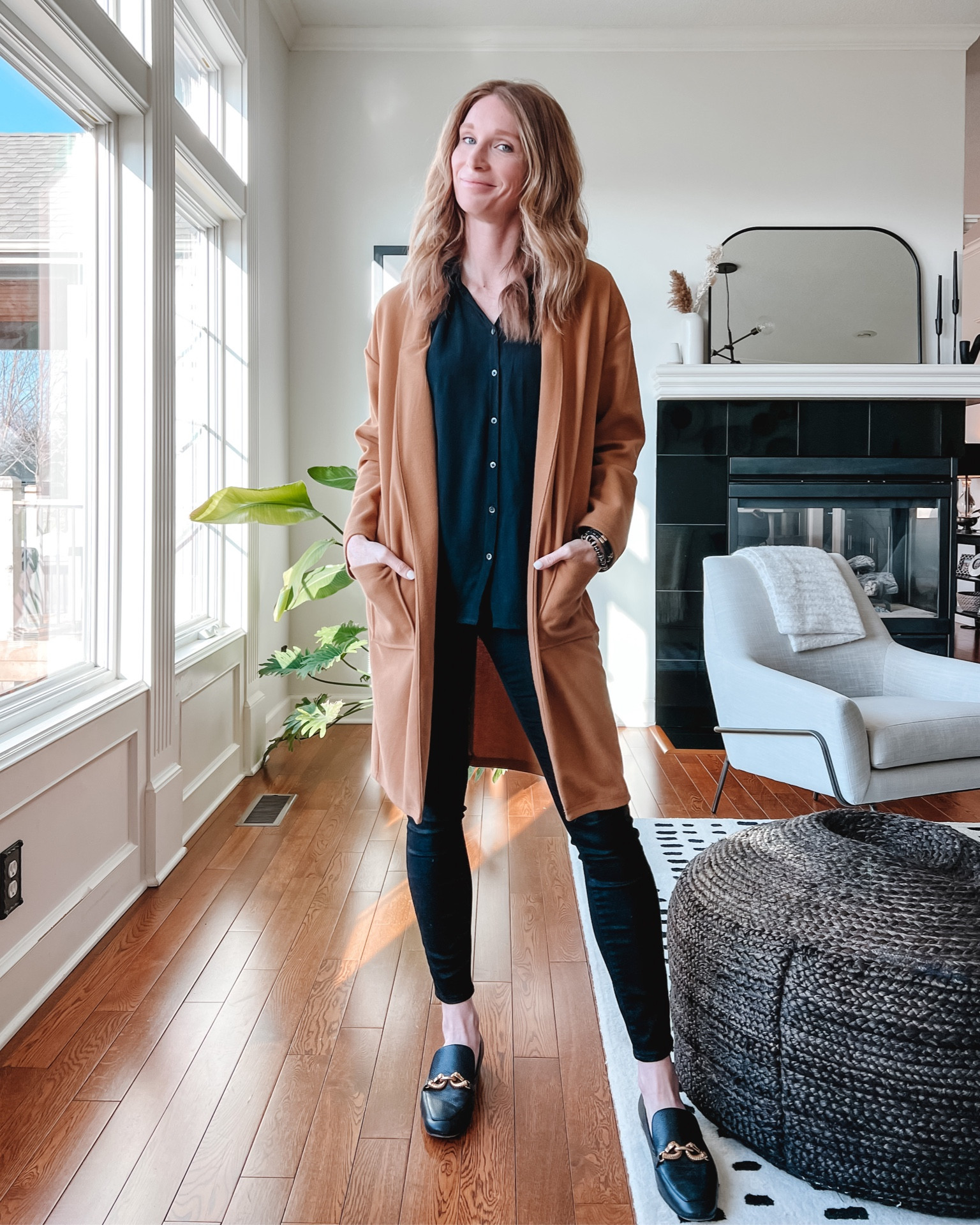 Monday, Monday. Tory Burch loafers, coatigan, brown cardigan, work attire.

#LTKworkwear #LTKshoecrush