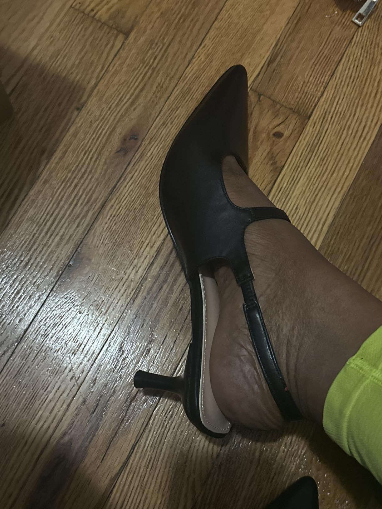 Amoji Women's 2 Inch Pointed Toe Low Kitten Heel Slingback Pump Party Wedding Dress Shoes FZ321 | Amazon (US)