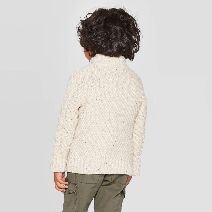 Toddler Boys' Shawl Collar Pullover Sweater - Cat & Jack™ Off-White | Target