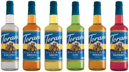 Torani Syrup, Sugar Free, Assorted Summer Flavors, 750-ML (Pack of 6) | Amazon (US)