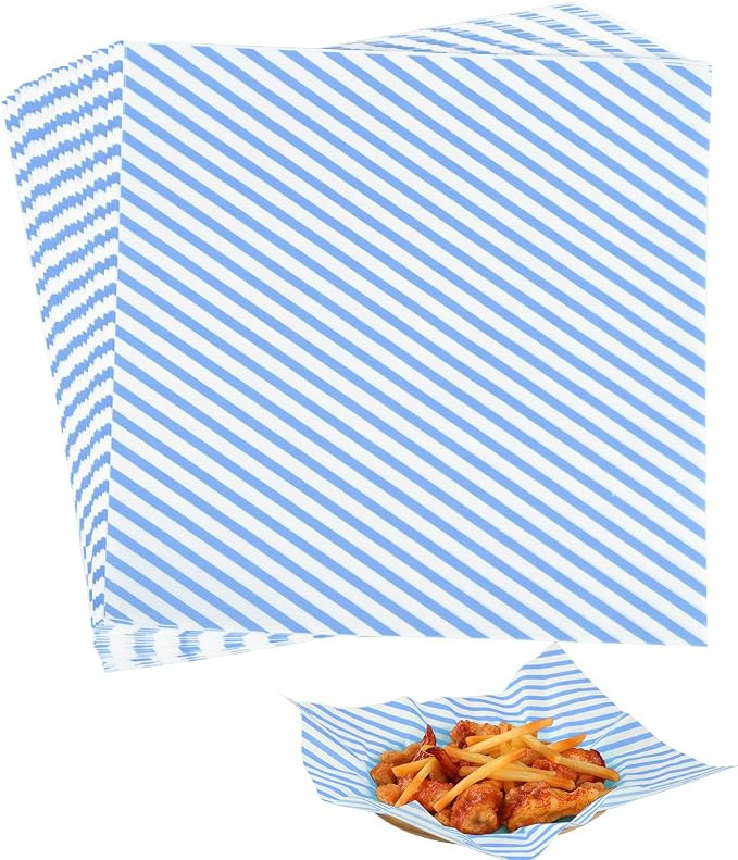 100 PCS Deli Paper Sheets 12 * 12 Inch, Food-graded Greaseproof Paper Food Basket Liners for Sand... | Amazon (US)