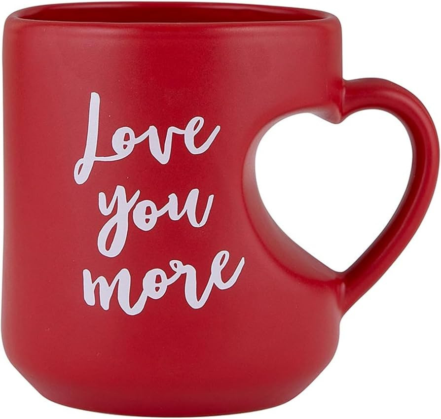 Faithworks Heartfelt Coffee Mug- Stoneware Coffee Cup/Mug with Heart Handle, 12-Ounce, Love You | Amazon (US)