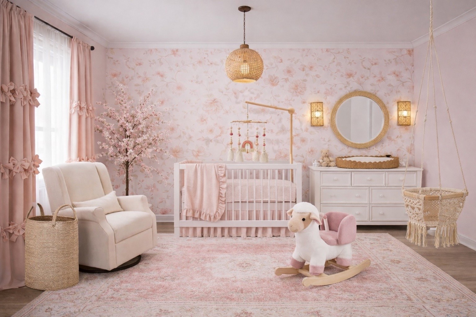 Creating the sweetest baby girl nursery with soft pinks, natural textures, and cozy details.
These are some of my favorite nursery finds that make the room feel calm, warm, and beautiful.
Everything is linked for you to shop 🤍

#LTKHome #LTKBump #LTKBaby