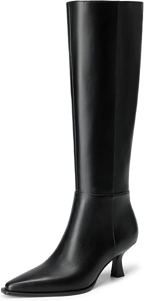 DREAM PAIRS Women's Kitten Heel Knee High Boots | Amazon (US)